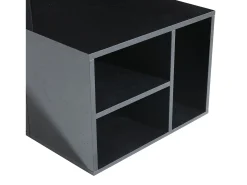 Mesa De Centro|Hauss Spole Mesa de centro 100 x 50 x 35 cm com iluminação LED e 2 gavetas - Preta Preto