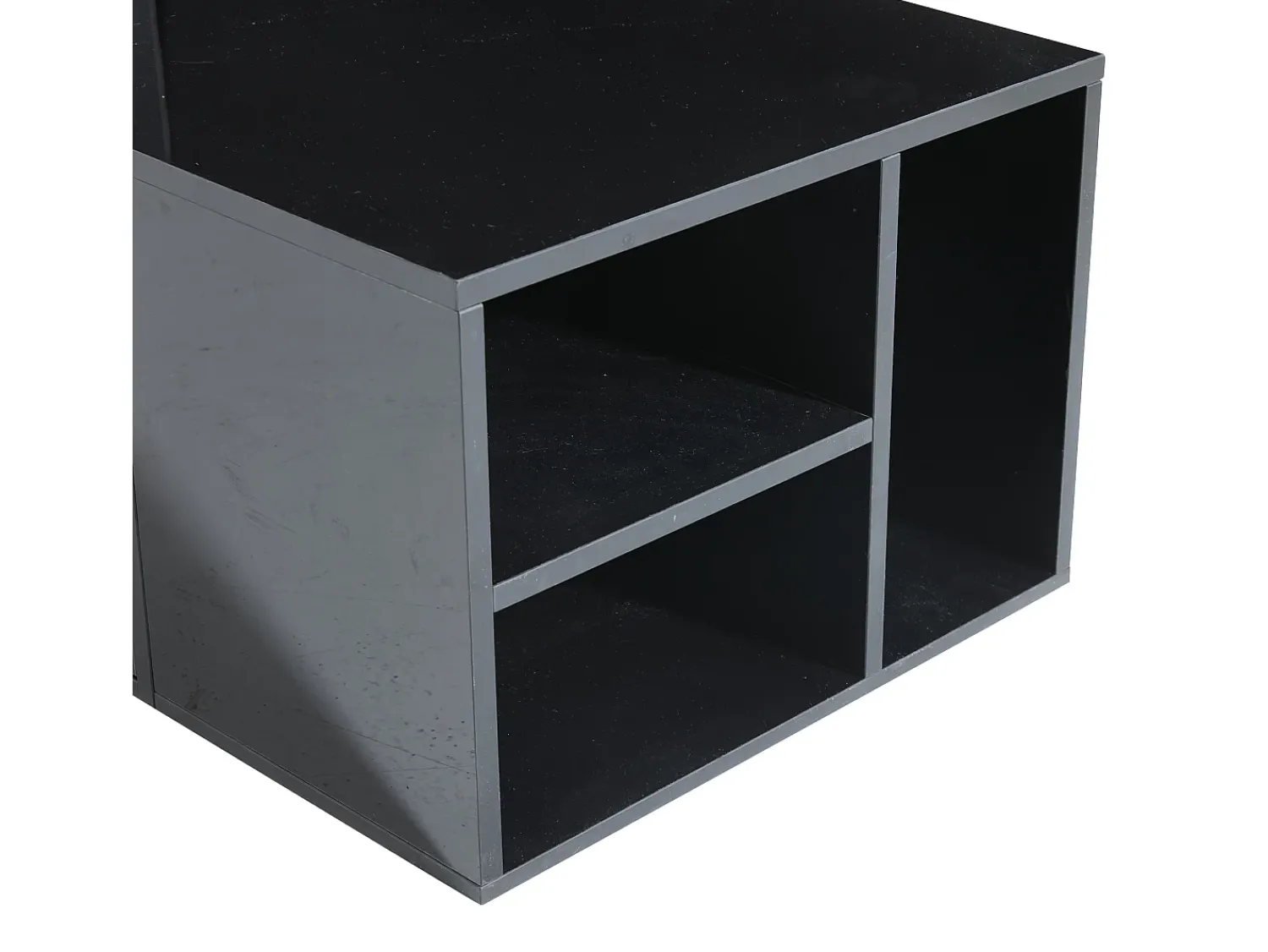 Mesa De Centro|Hauss Spole Mesa de centro 100 x 50 x 35 cm com iluminação LED e 2 gavetas - Preta Preto
