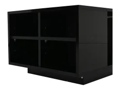 Mesa De Centro*Hauss Spole Mesa de centro 100 x 50 x 36 cm com gaveta, LED - Preta Preto