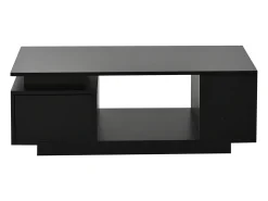 Mesa De Centro*Hauss Spole Mesa de centro 100 x 50 x 36 cm com gaveta, LED - Preta Preto