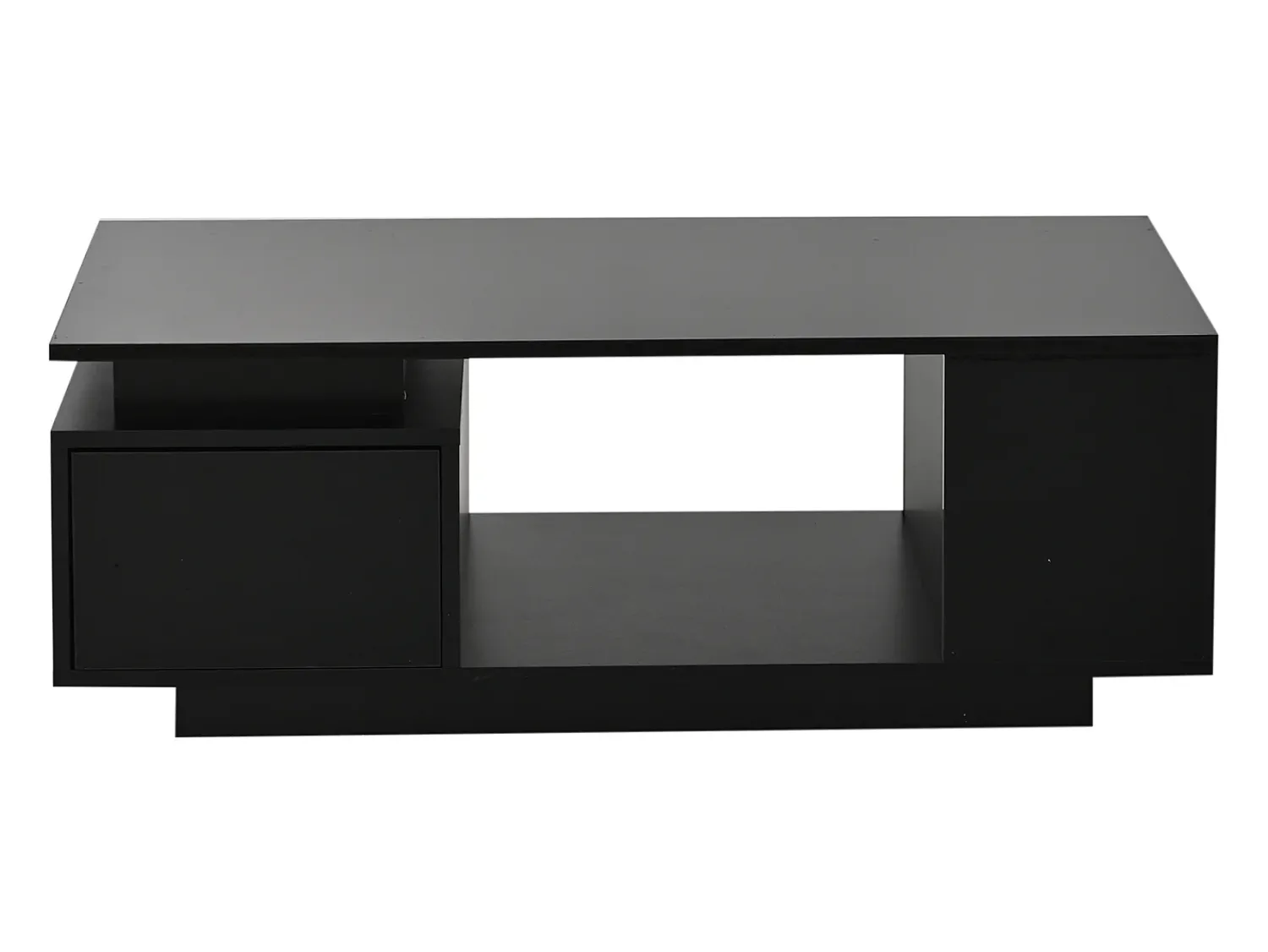 Mesa De Centro*Hauss Spole Mesa de centro 100 x 50 x 36 cm com gaveta, LED - Preta Preto