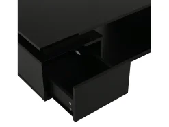 Mesa De Centro*Hauss Spole Mesa de centro 100 x 50 x 36 cm com gaveta, LED - Preta Preto