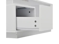 New Hauss Spole Mesa de centro 100 x 50 x 36 cm com gaveta, LED - Branca Branco
