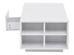 New Hauss Spole Mesa de centro 100 x 50 x 36 cm com gaveta, LED - Branca Branco
