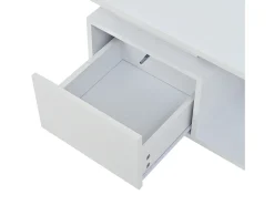 New Hauss Spole Mesa de centro 100 x 50 x 36 cm com gaveta, LED - Branca Branco