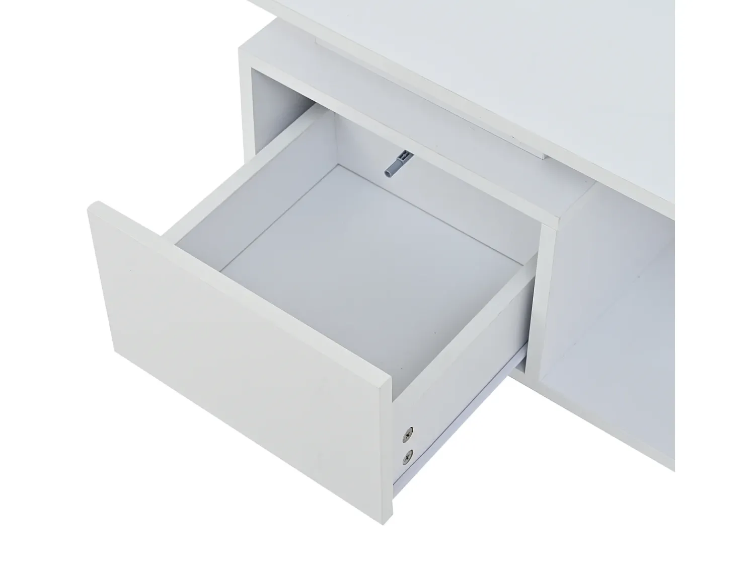 New Hauss Spole Mesa de centro 100 x 50 x 36 cm com gaveta, LED - Branca Branco