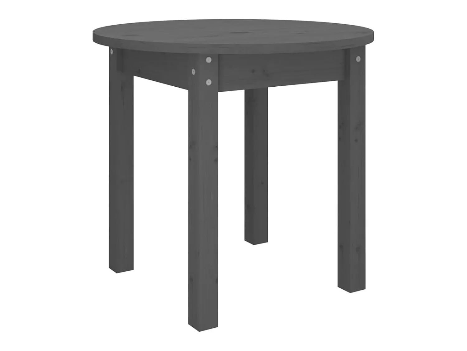 Discount vidaxl Mesa de centro Ø 45x40 cm madeira de pinho maciça Cinzento