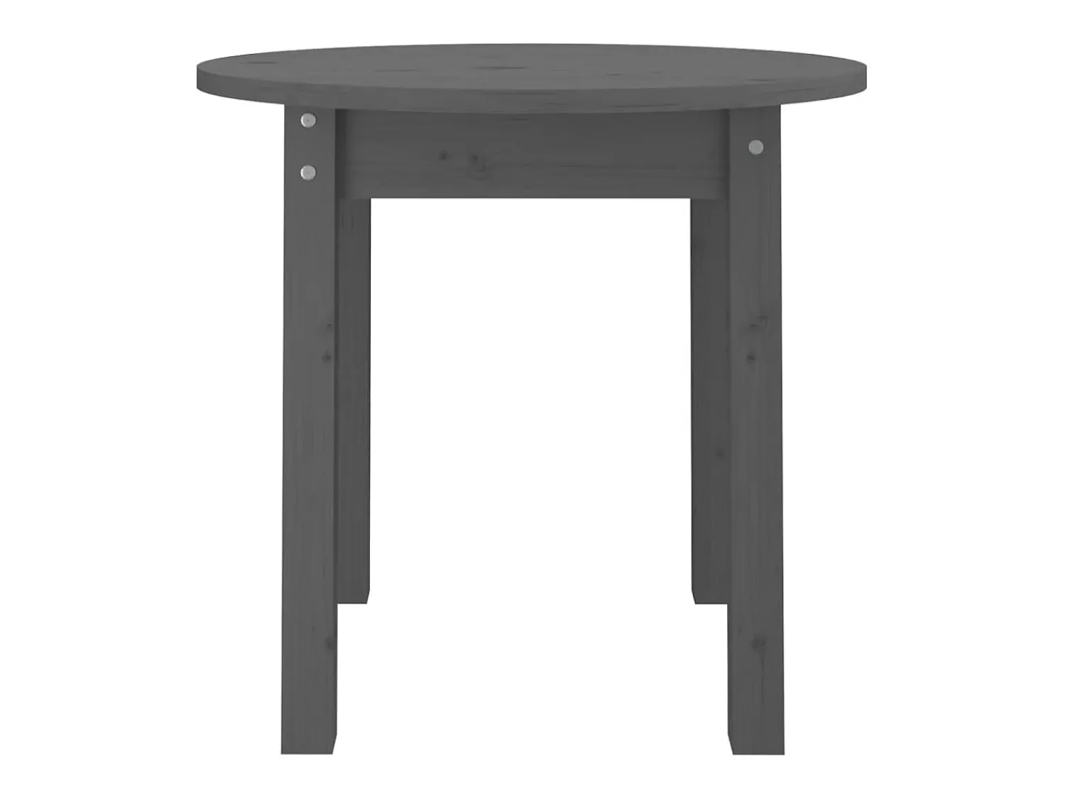 Discount vidaxl Mesa de centro Ø 45x40 cm madeira de pinho maciça Cinzento