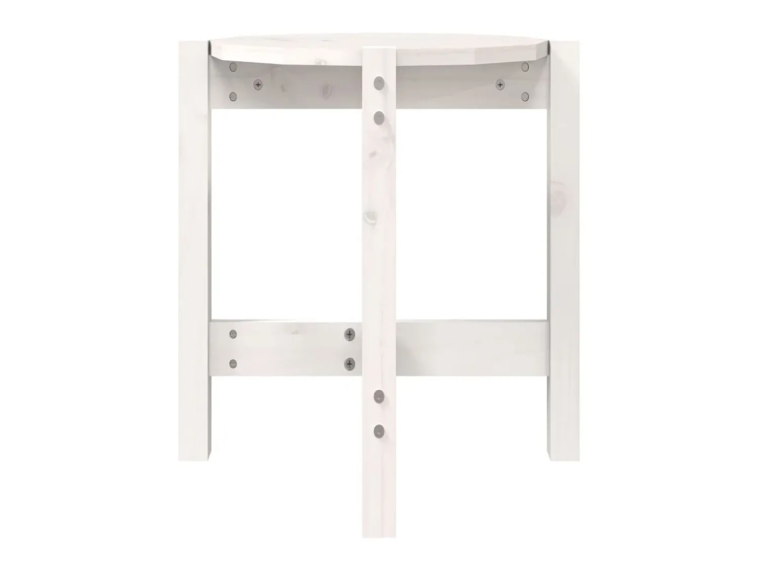 Best Mesa de centro Ø 42,5x45 cm madeira de pinho maciça PT217222 Branco