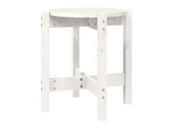Best Mesa de centro Ø 42,5x45 cm madeira de pinho maciça PT217222 Branco