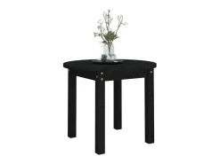 Mesa De Centro* Mesa de centro Ø 55x45 cm madeira de pinho maciça PT825219 Preto