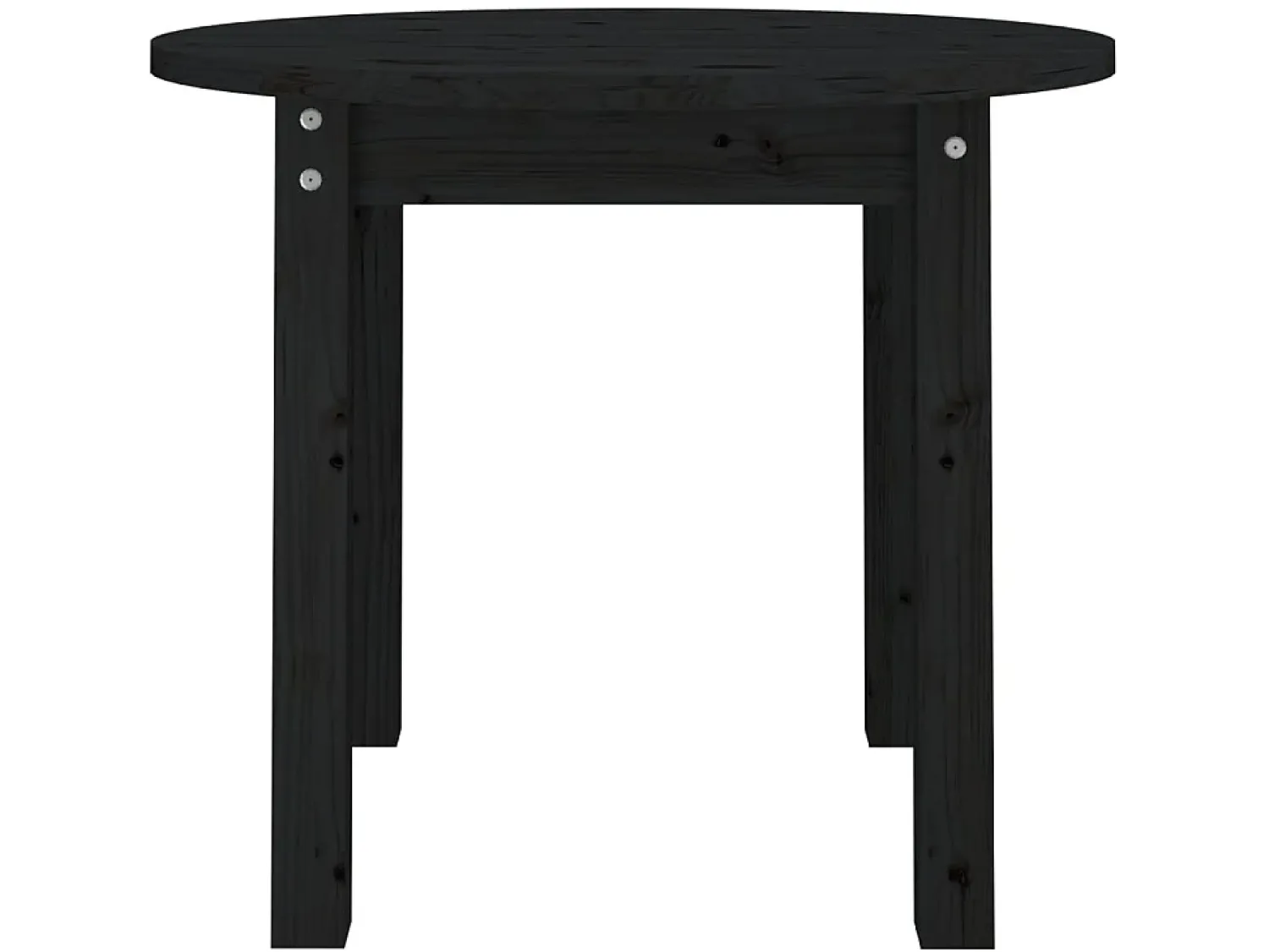 Mesa De Centro* Mesa de centro Ø 55x45 cm madeira de pinho maciça PT825219 Preto