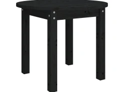 Mesa De Centro* Mesa de centro Ø 55x45 cm madeira de pinho maciça PT825219 Preto