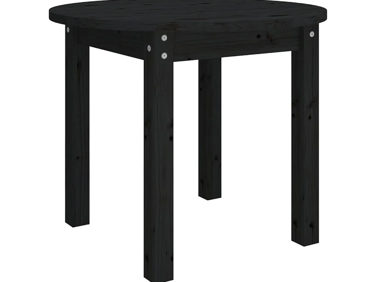 Mesa De Centro* Mesa de centro Ø 55x45 cm madeira de pinho maciça PT825219 Preto