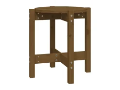 Mesa De Apoio* Mesa de centro Ø 42,5x45 cm madeira pinho maciça -mel PT192519 Castanho