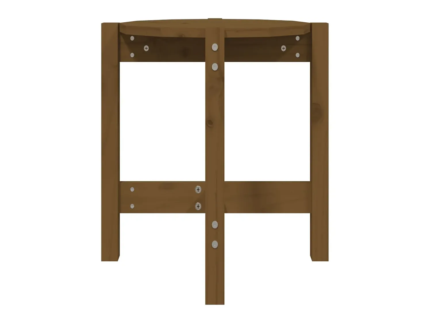 Mesa De Apoio* Mesa de centro Ø 42,5x45 cm madeira pinho maciça -mel PT192519 Castanho