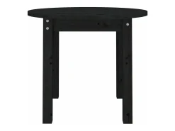 Outlet vidaxl Mesa de centro Ø 55x45 cm madeira de pinho maciça Preto