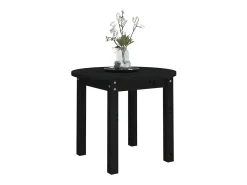 Outlet vidaxl Mesa de centro Ø 55x45 cm madeira de pinho maciça Preto