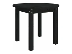 Outlet vidaxl Mesa de centro Ø 55x45 cm madeira de pinho maciça Preto