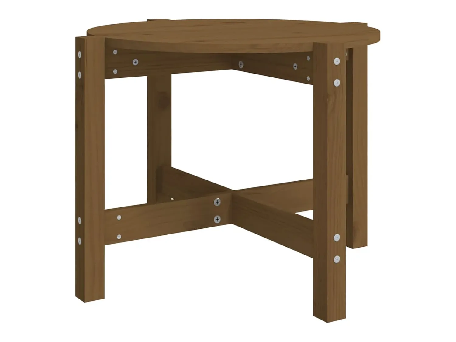 Mesa De Centro|vidaxl Mesa de centro Ø 62,5x45 cm madeira pinho maciça castanho-mel Natural claro