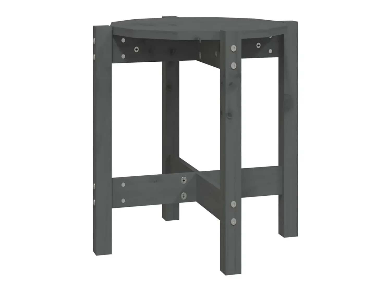 Mesa de centro Ø 42,5x45 cm madeira de pinho maciça PT468285^ Mesa De Apoio