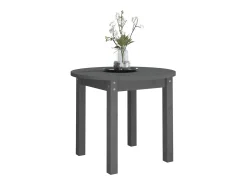 Mesa De Centro* Mesa de centro Ø 55x45 cm madeira de pinho maciça PT899307 Cinzento