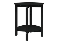 Mesa De Centro*vidaxl Mesa de centro Ø 55x60 cm madeira de pinho maciça Preto