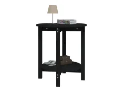 Mesa De Centro*vidaxl Mesa de centro Ø 55x60 cm madeira de pinho maciça Preto