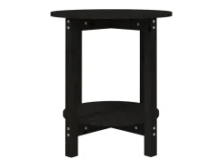 Mesa De Centro*vidaxl Mesa de centro Ø 55x60 cm madeira de pinho maciça Preto