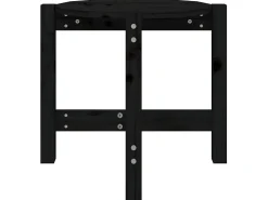 Mesa De Apoio* Mesa de centro Ø 52,5x45 cm madeira de pinho maciça PT126214 Preto