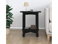 Mesa De Apoio* Mesa de centro Ø 55x60 cm madeira de pinho maciça PT705144 Preto