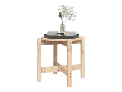Mesa de centro Ø 52,5x45 cm madeira de pinho maciça PT622147^ Mesa De Apoio