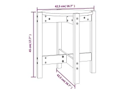 vidaxl Mesa de centro Ø 42,5x45 cm madeira pinho maciça castanho-mel^ Mesa De Centro