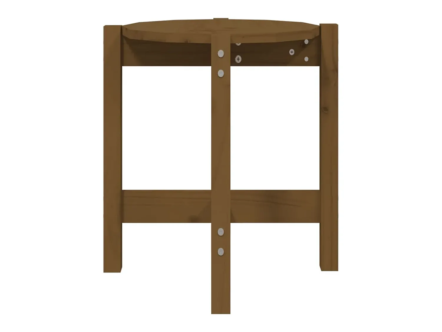 vidaxl Mesa de centro Ø 42,5x45 cm madeira pinho maciça castanho-mel^ Mesa De Centro