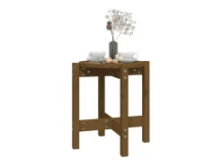 vidaxl Mesa de centro Ø 42,5x45 cm madeira pinho maciça castanho-mel^ Mesa De Centro