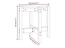vidaxl Mesa de centro Ø 42,5x45 cm madeira pinho maciça castanho-mel^ Mesa De Centro