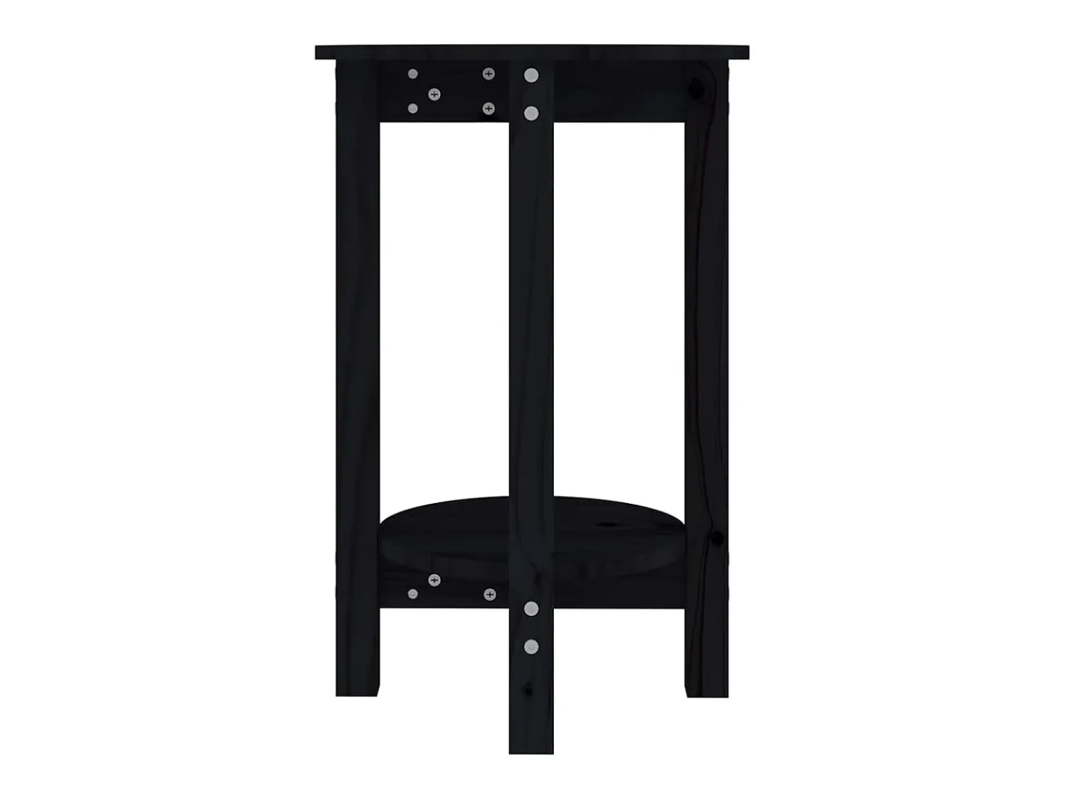 Mesa De Centro| Mesa de centro Ø 40x60 cm madeira de pinho maciça PT370441 Preto