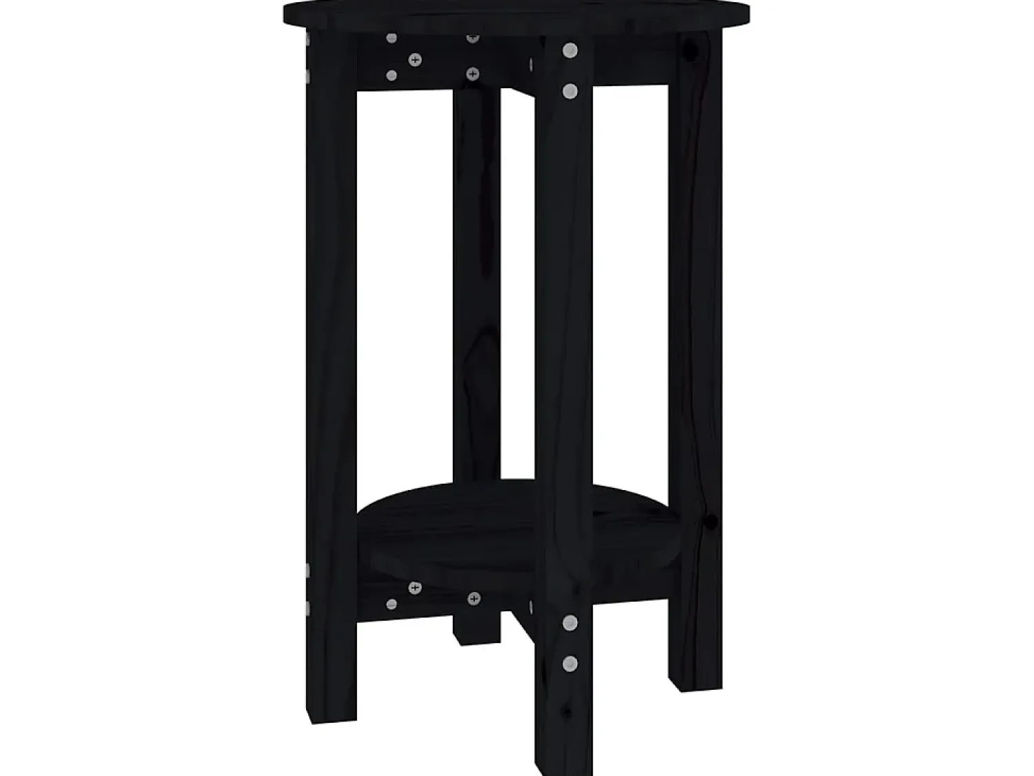 Mesa De Centro| Mesa de centro Ø 40x60 cm madeira de pinho maciça PT370441 Preto