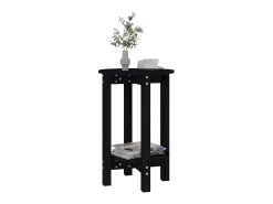 Mesa De Centro| Mesa de centro Ø 40x60 cm madeira de pinho maciça PT370441 Preto