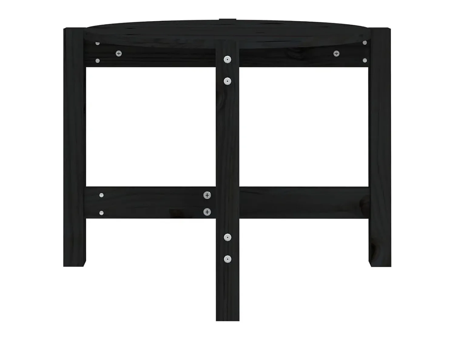 Mesa De Centro*vidaxl Mesa de centro Ø 62,5x45 cm madeira de pinho maciça Preto