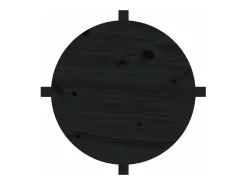 Mesa De Centro*vidaxl Mesa de centro Ø 62,5x45 cm madeira de pinho maciça Preto