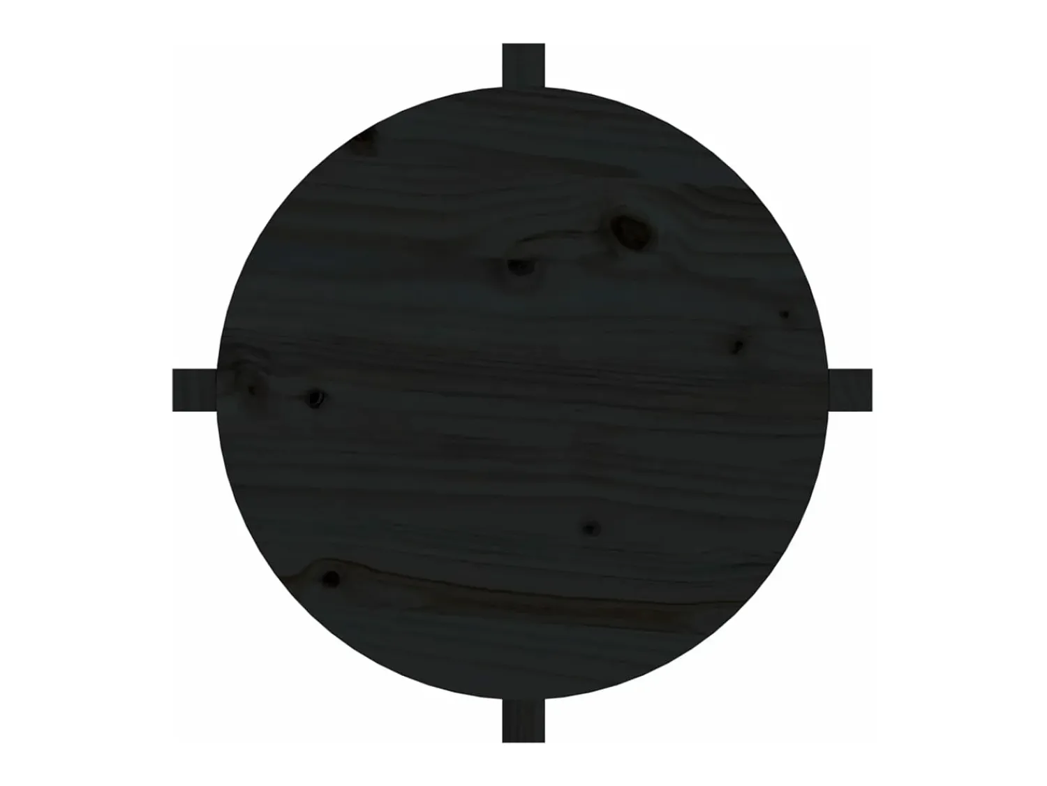 Mesa De Centro*vidaxl Mesa de centro Ø 62,5x45 cm madeira de pinho maciça Preto