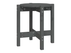 Sale vidaxl Mesa de centro Ø 42,5x45 cm madeira de pinho maciça Cinzento