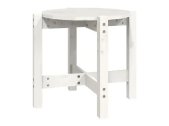 Mesa De Apoio| Mesa de centro Ø 52,5x45 cm madeira de pinho maciça PT383497 Branco