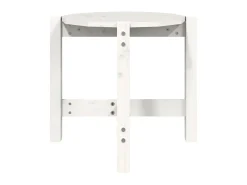 Mesa De Apoio| Mesa de centro Ø 52,5x45 cm madeira de pinho maciça PT383497 Branco