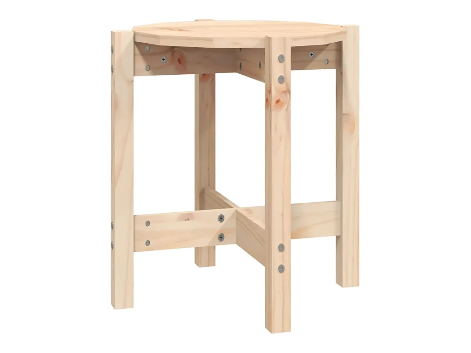 Hot vidaxl Mesa de centro Ø 42,5x45 cm madeira de pinho maciça Natural claro