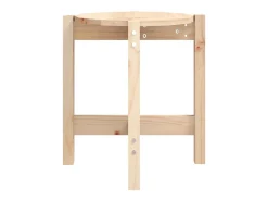 Hot vidaxl Mesa de centro Ø 42,5x45 cm madeira de pinho maciça Natural claro