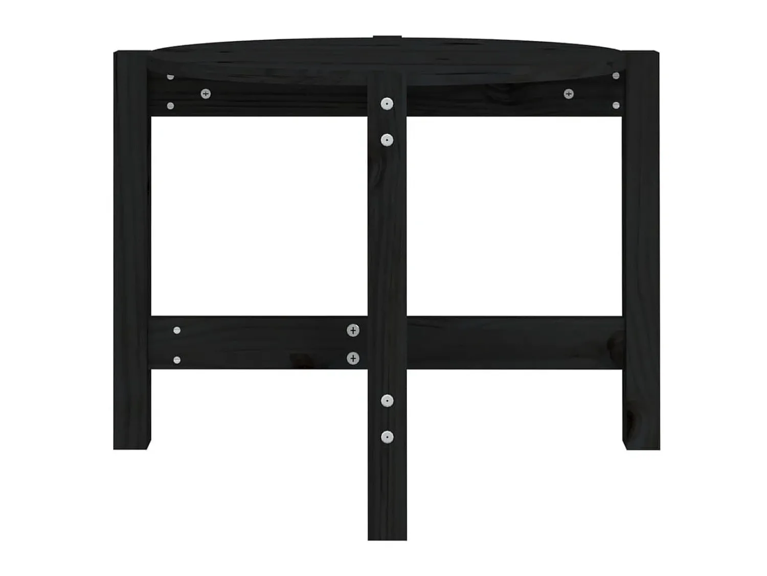 Mesa De Centro* Mesa de centro Ø 62,5x45 cm madeira de pinho maciça PT835312 Preto