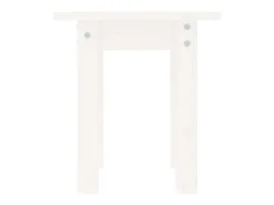 Mesa De Centro| Mesa de centro Ø 35x35 cm madeira de pinho maciça PT504725 Branco