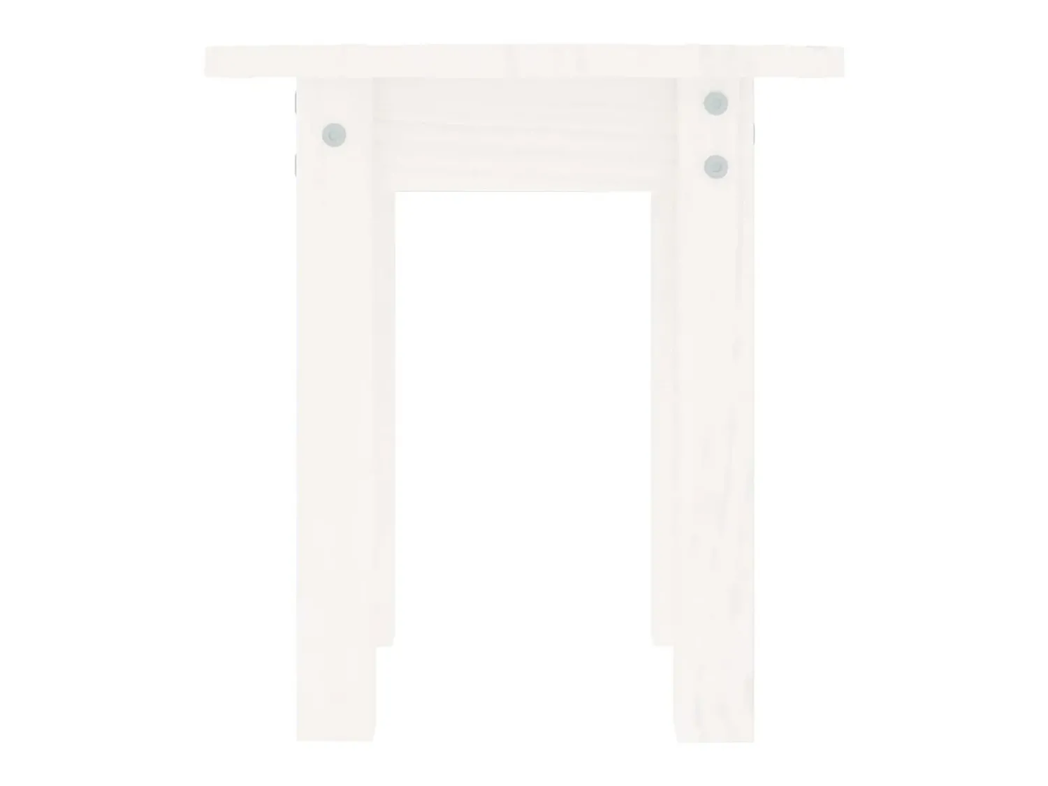 Mesa De Centro| Mesa de centro Ø 35x35 cm madeira de pinho maciça PT504725 Branco